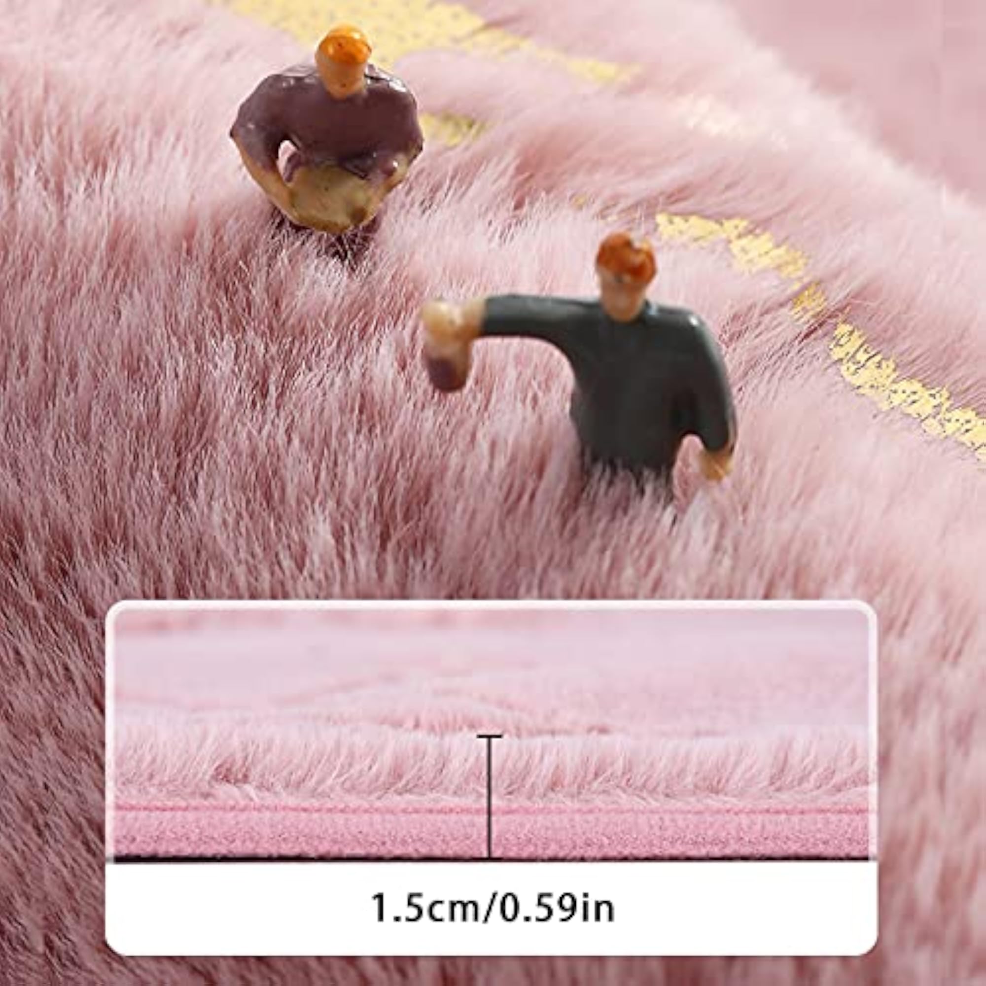 Marble Non-Slip Pink Bathroom Mats